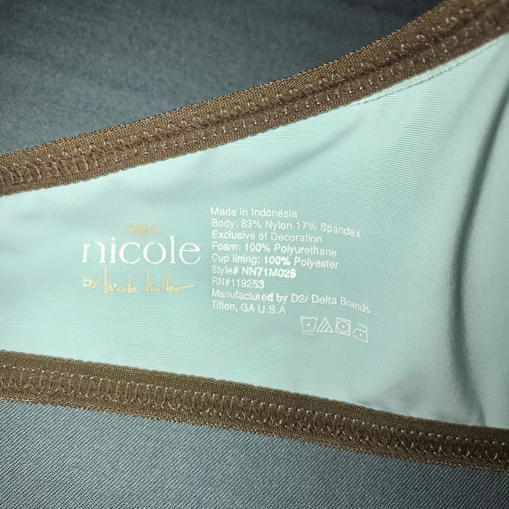 Nicole by Nicole Miller Bra in Blue/Brown - Picture 9 of 9